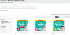 Amazon: 4 Pampers/Perwoll Produkte kaufen, nur 3 bezahlen