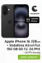 Gomibo: Apple iPhone 16 (128 GB) + congstar Allnet-Flat 150 GB 5G für 29,00 € / Monat + 198,95 € einmalig