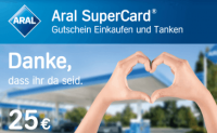 25€ Aral SuperCard für alle Reinigungskräfte kostenlos