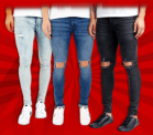 BRAVE SOUL Parker Skinny Fit Denim Cut Jeans für 17,08€ inkl. Versand