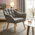 Bessagi Home Sessel Monique (Rosa, Grau, Hellgrau, Dunkelgrau) für je 89,25 € inkl Lieferung (statt 124,95 €)
