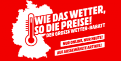 MediaMarkt Wetter Aktion: bis zu 25 % Rabatt je nach Temperatur auf ausgewählte Produkte