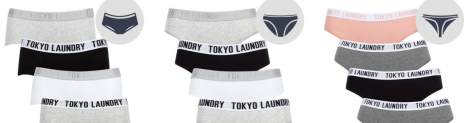 Tokyo Laundry: 2×5 Höschen (Hipster, Slips, Tangas) für 22,91€ inkl Versand