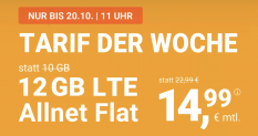 WINSIM o2 Allnet-Flat mit 12GB LTE für 14,99€ mtl.