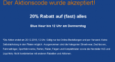 Nur heute und morgen – 20% Blue Hour Rabatt bei Kfzteile 24