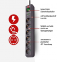 Brennenstuhl Eco-Line Steckdosenleiste 6-fach mit Überspannungsschutz für 9,11 € inkl Prime-Versand
