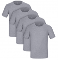 Herren T-Shirt 4er Pack Regular Fit in Schwarz Blau Grau Weiß für 23,99€