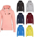 Damen Baumwolle Kapuzenpullover/ Hoodie mit hoch abschließen Kragen für 9,50€ inkl. Versand
