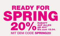 Peek & Cloppenburg* 20 % Rabatt extra auch Sale + Gratis Versand (MBW 49€)