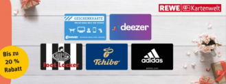 REWE: Bis zu 20% Rabatt auf Geschenkkarten