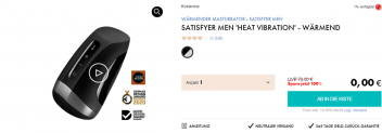 Eis DE: Satisfyer Men “Heat Vibration” & 6 Gratisartikel für 0€ (MBW 29,95 €)