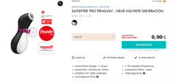 Eis.de: Satisfyer “Pro Penguin” neue nächste Generation & 6 Gratisartikel für 0€ (MBW 29,95€) 🍨