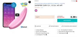 Eis DE: Satisfyer Curvy 3+ & 6 Gratisartikel für 0€ (MBW 29,95 €)🍨