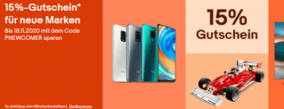 eBay: 15 % Rabatt auf neue Marken wie Xiaomi, Blackview, Outsunny, Dreame, BedStory