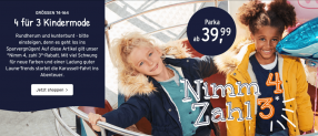 Ernstings Family: Nimm 4 Zahl 3 bei Kindermode