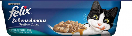 FELIX Soßenschmaus Katzennassfutter Thunfisch 6er Pack (6 x 200 g Schale) für 4,33€ inkl Versand (statt 6,99€)