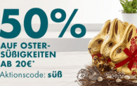 GALERIA Karstadt Kaufhof: 50% auf Ostersüßwaren (MBW 20€) z.B: Lindt Goldhase Edelvollmilch