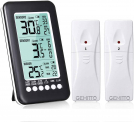GEMITTO Digitaler Thermometer mit 2 Funksendern für 20,79 € inkl Prime-Versand