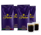 4kg Grand Maestro Italiano Celeste Kaffeebohnen + 2 doppelwandige Gläser für 29,99€ (statt 68€) inkl Versand