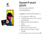 Huawei P smart (2019) incl. 35 EUR Amazon Gutschein + congstar Allnet Flat LTE nur 22,50 € mtl.