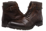 JACK & JONES Herren Jfwalbany Leather Brown Stone STS Biker Boots ab 26,03€ inkl. Versand (Prime)
