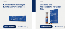 Gratis: verschiedene Orthomol Sport Nahrungsergänzungsmittel kostenlos probieren