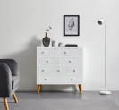 Mömax: Bessagi Home Kommode “Rosalia” in Weiß/Kieferfarben für 125,30 € bei Abholung / 155,25 € inkl. Versand