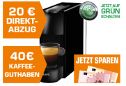 Krups XN1108 Nespresso Essenza Mini Kapselmaschine + 40,- € Kaffeeguthaben für nur 53,99€ inkl. Versand