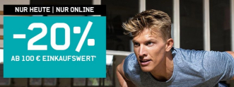 Karstadt Sports: -20 % Rabatt ab 100€ Bestellwert – nur heute