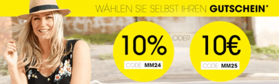 MiaModa: 10% oder 10€ Rabatt (MBW: 40€)