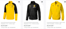 -60% Rabatt auf alle BVB Dortmund Kinder Fanartikel wie Regenjacken für 27,98€ (anstatt 69,95€)