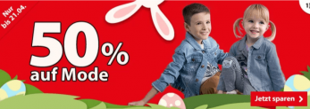 Spiele Max: 50 % Rabatt auf Baby- und Kindermode