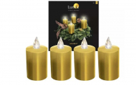Krinner Lumix LED-Kerzen Set, gold (4 Stück, mit Funk-Fernbedienung) – für 15,00 € inkl. Versand statt 33,00 €