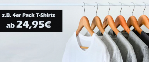 MULTIPACK PARTY bei Jeans Direct – z. B. Jack & Jones Herren T-Shirt 4er Pack JJEBASAL für 34,95€