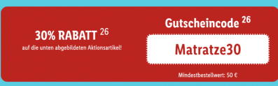 Lidl: Bis zu 30% Rabatt auf viele Matratzen (MBW 50€)