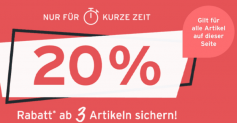 20% Rabatt beim Kauf von mindestens 3 Artikeln auf der Aktionsseite von Tchibo