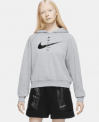 NIKE Damen Kapuzensweat Swoosh DK GREY HEATHER/BLACK S (0194499249986) für 28,94 € inkl. Versand