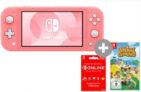 Nintendo Switch Lite (Türkis o. Koralle ) + Animal Crossing + 3 Monate Switch Online Mitgliedschaft ab 189,99 € inkl. Versand (statt 223,98 €)