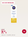 20 % Rabatt auf Nivea Sonnenpflege bei Rossmann