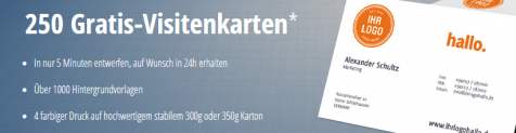 OvernightPRINTS 250 Visitenkarten kostenlos ( Versand 6,66€)
