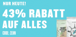 MyProtein Sale: 43 % Extra Rabatt nur heute bis Mitternacht 💪 🏋️♂️ z.B:Impact Whey Protein – 1kg für 12,48€ inkl Versand