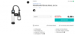 Eis DE: Penispumpe für XXL Penis & 6 Gratisartikel für 0€ (MBW 19,95 €)🍨