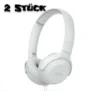 2 mal PHILIPS UH201, On-ear Kopfhörer Weiß für 11,00 €