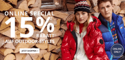 Peek & Cloppenburg*: 15 % Rabatt auf Outdoor