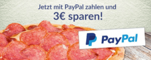 Pizza Max: 3€ Gutschein mit Paypal-Zahlung (MBW 7,00€ )