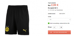 Puma BVB Borussia Dortmund -Kinder Heim Short 18/19 für nur 6,99€ inkl. Versand