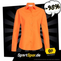 RUSSELL Longsleeve Poly-Cotton Poplin Damen Hemd (Gr. XS – 3XL, Orange) für 0,99 € zzgl. 3,95 € Versand