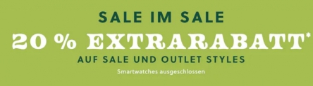 SALE im SALE bei FOSSIL – 20% Extrarabatt