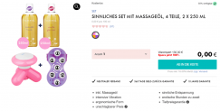 EIS DE: 4-teiliges sinnliches Set mit Massageöl (2x250ml) & 6 Gratisartikel für 0€ (MBW 19,95 €)🍨