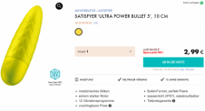 EIS DE: Satisfyer Ultra Power Bullet 5 Minivibrator & 6 Gratisartikel für 2,99 € (MBW 29,95 €) 🍨